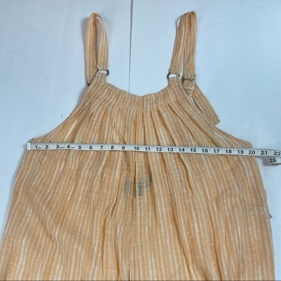 Urban Outfitters Peach Jaden Striped Scoop Back Wide Leg Lightweight Jumpsuit - Picture 13 of 17